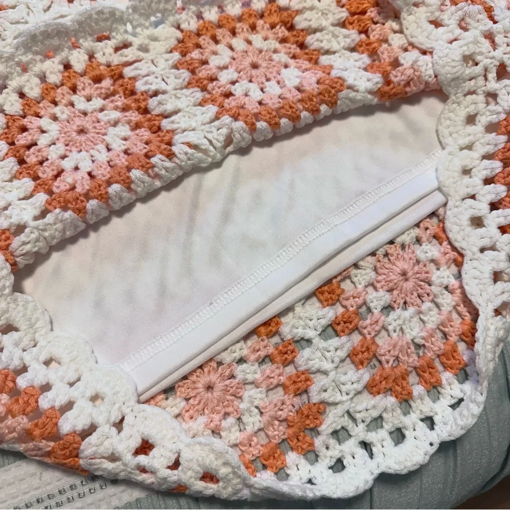 Pink Lily Crochet Tank and Skirt set. Size Small - Picture 3 of 11